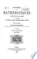 Télécharger le livre libro Journal De Mathématiques élémentaires [et Spéciales].